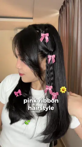 edisi pitanya banyakkk💗 #hairstyle #easyhairstyle #hairtutorial #dailyhairstyles #ribbon 