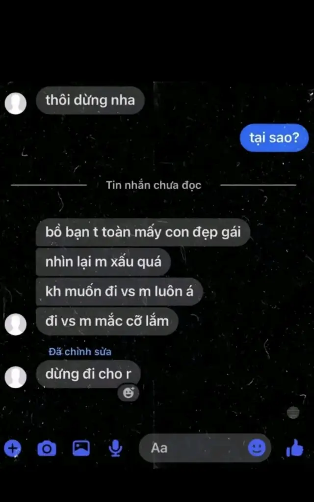 “thôi em bỏ” - em xấu em không bằng ny bạn anh - em đi với anh thì anh lại mắc cỡ - bây giờ em phải làm sao cho vừa lòng anh bây giờ “ em yêu anh bằng tất cả những sự trân thành,những gì em có nhưng em lại nhận được những câu nói cay độc từ miệng anh nói ra” #creatorsearchinsights 