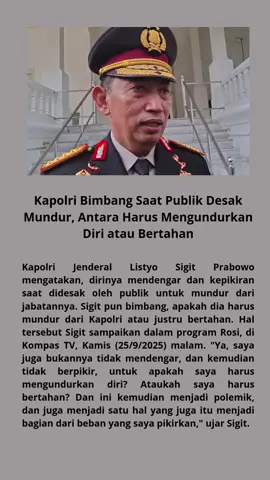 Kapolri Bimbang saat publik desak Mundur #beritaterkini  #beritaviral 