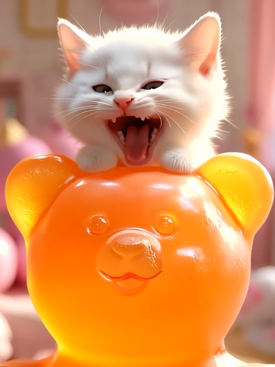 Kitten’s Sweet Revenge 😏🍬 #tiktokviral #cat  #catstory  #fyp #trending 