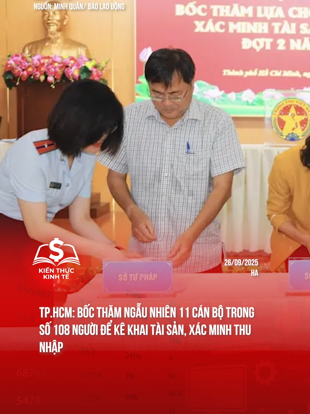 TPHCM: Bốc thăm ngẫu nhiên 11 cán bộ trong số 108 người để kê khai tài sản, xác minh thu nhập #kienthuckinhte #titkoknews #taichinh #kinhte #thunhapcanhan