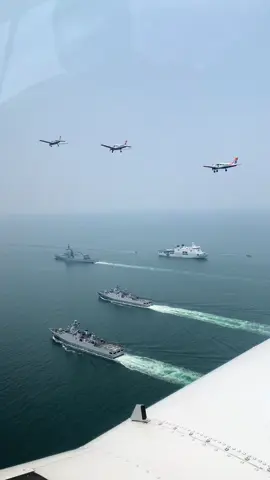 Yang gladi di Monas kita geser dulu gladi di laut Jakarta