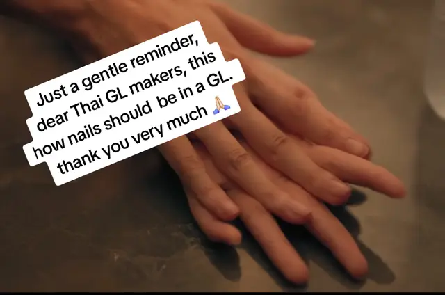 My soul hurts whenever I see the nails in #thaigl series. #queendomtheseries giving concrete examples and i am all for it.  #gl #wlw #thaiseries 