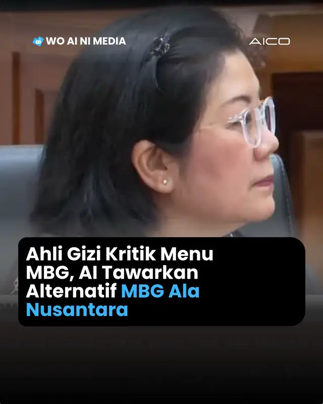 Ahli gizi dr. Tan Shot Yen kritik pedas soal menu Makan Bergizi Gratis (MBG). Katanya, kenapa malah dikasih burger, spageti, sama chicken katsu? Itu bukan makanan anak Indonesia, apalagi bahan kayak terigu kan nggak tumbuh di sini. Menurut dr. Tan, harusnya 80% menu MBG pake bahan lokal biar bener-bener bergizi dan nyambung sama budaya makan kita. Kalau AI yang bikin, gambarnya bisa kayak di foto ini. Kamu mau coba yang mana duluan? 🍽️ #MBG #MakanBergiziGratis #WOAINI #AICO #AICOCommunity  