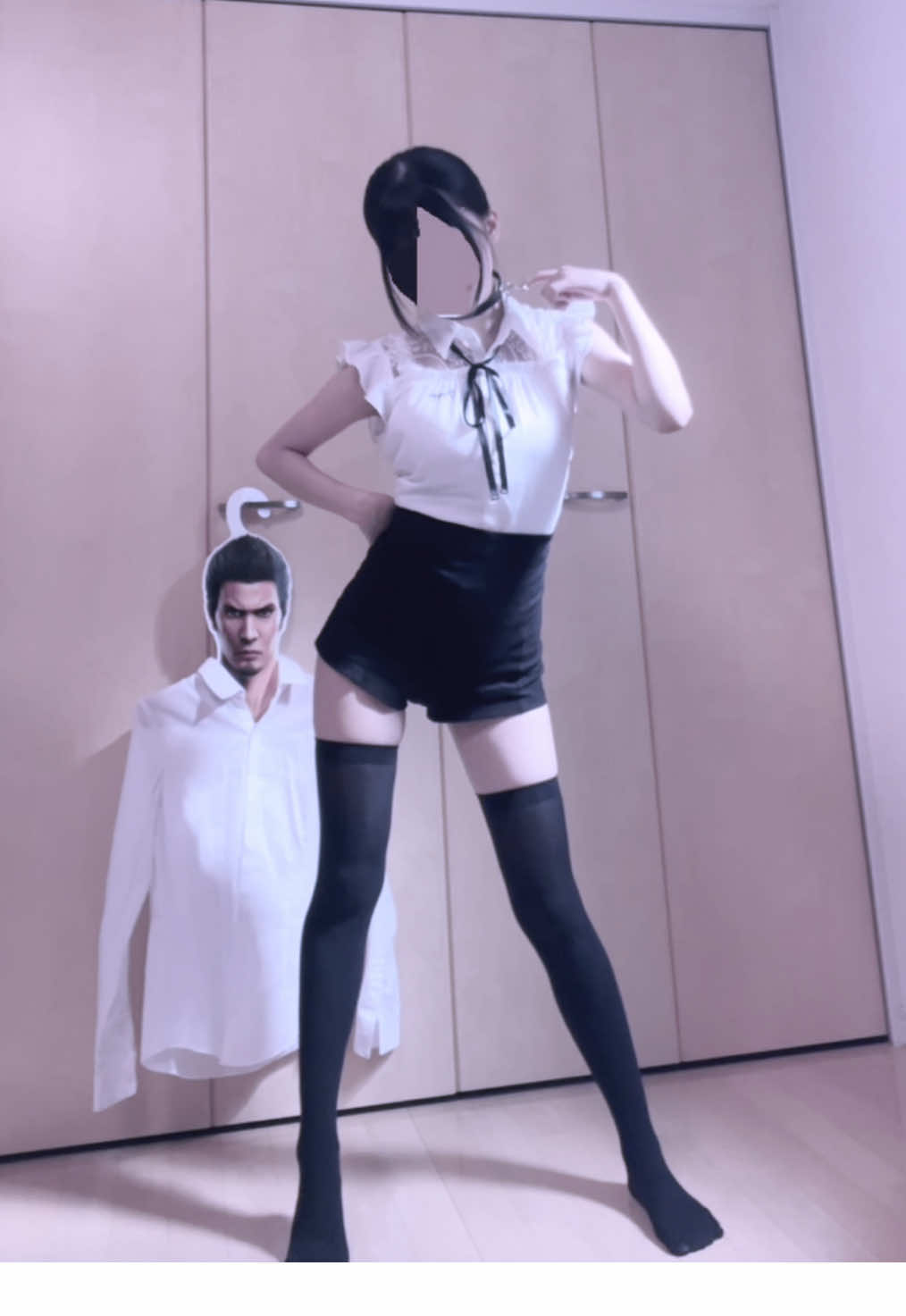 家にあるものだけでレゼっぽいコーデ組んでみた‎>  ̫< #家にあるものでコスプレ風 #チェンソーマンコスプレ風 #REZE style #chainsawmancosplay style 