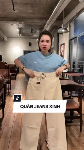 Jeans mềm đẹp có size cho nấm lùn luôn nha #quanjean #quanjeanongrong #quanjeansnu #jeanssuong #linhkhanh 