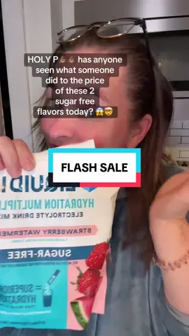 Massive flash sale on the sugar-free strawberry watermelon and mango pineapple flavors today. Why only those two I have no idea but those two it is so we should stock up while we still can! Today is September 26- I do not know how long the sale will be lasting, so snag it up while you still can! ##liquidIV##sugarfreeliquidiv##strawberrywatermelon##hydration##tiktokshopcreatorpicks