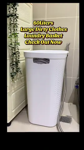 60L Large Capacity Dirty Clothes Basket Japanese Style Covered Plastic Laundry Basket Organizer. Very aesthetic, high quality, matibay, maganda ang design, malinis tignan at madaling linisan #dirtyclotheslaundrybasket #laundrybasket #dirtylaundrybasket #plasticlaundrybasket #laundrybasketjapanesestyle 