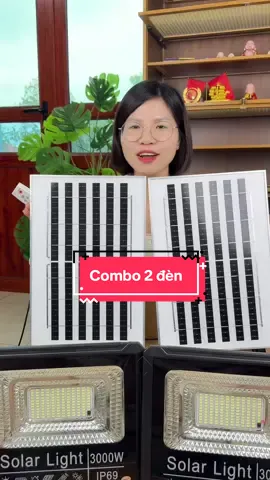 Trả lời @Đỗ Thanh Combo 2 đèn năng lượng mặt trời 3000W vỏ nhựa chống nước IP69, có thể chiếu sáng 6-8 tiếng, không sử dựng điện, an toàn tiết kiệm, có cảm biến tự động bật tắt #hangxinhtuoi 