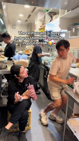 Sorry not sorry… my 1 minute matters 😎 #BreakTime #RestaurantLife #HospitalityVibes #OneMinutePeace #FoodieLife     