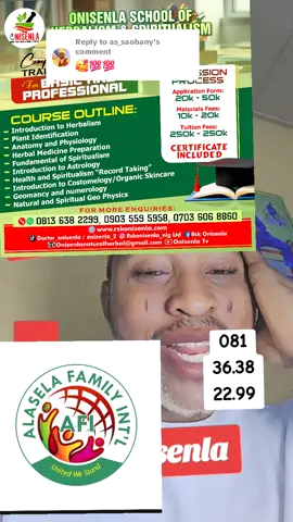 Replying to @as_saobany #foryou #viral #greenscreen @ONISENLA FANS CLUB(OFCI) @𝐀𝐋𝐀𝐒𝐄𝐋𝐀 𝐅𝐀𝐌 𝐈𝐍𝐓 @OLORI ONISENLA Herbs spiritual 