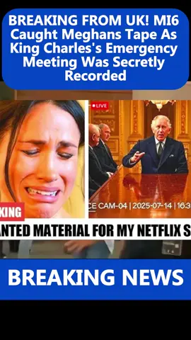 BREAKING FROM UK! MI6 Caught Meghans Tape As King Charles's Emergency Meeting Was Secretly Recorded. #LanguageLearning #meghan #breakingnews #viral #trending 