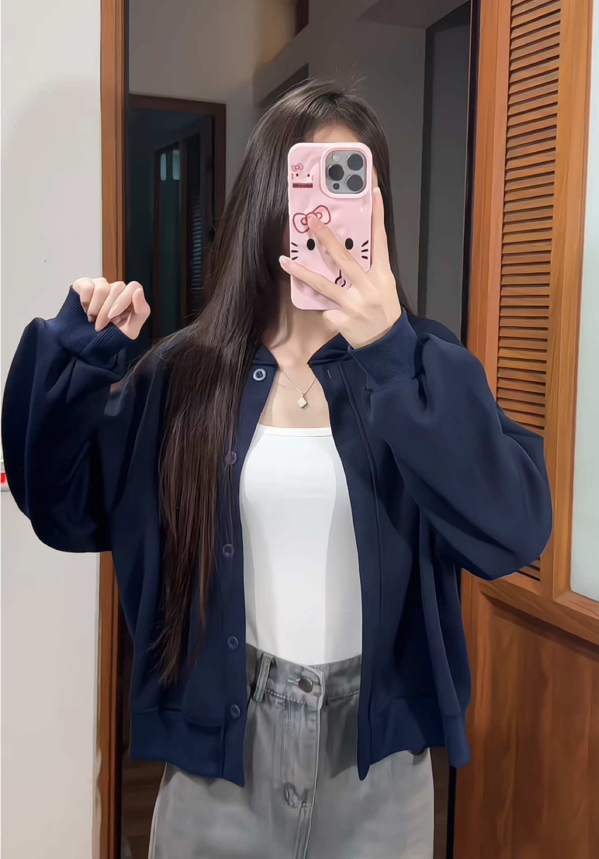 áo khác nỉ basic #thuylinh1603 #xh #xuhuong #aokhoac #outfits 