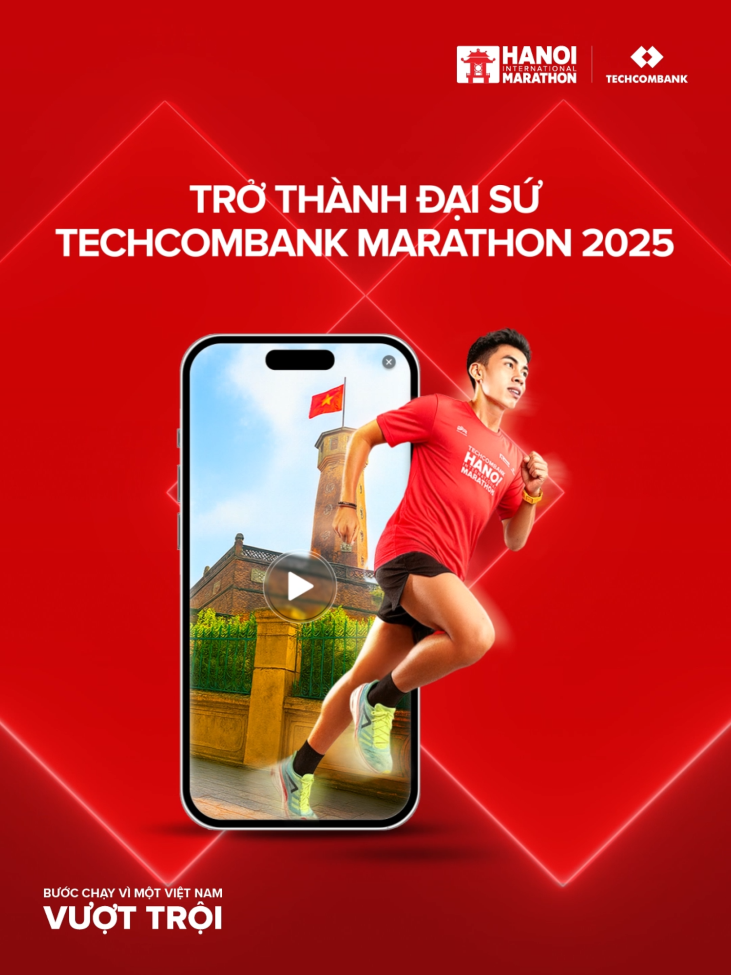 HƠN 30.000 ĐẠI SỨ ĐÃ THỬ SỨC BỨT PHÁ GIỚI HẠN, ĐẾN LƯỢT BẠN!   Chỉ sau hai tuần, hơn 30.000 video A.I đã được tạo ra - khởi động một phong trào sôi động chưa từng có trước ngày xuất phát.    ✨ Hãy để hành trình của bạn cũng được kể lại, để cảm hứng của bạn lan tỏa và tiếp thêm sức mạnh cho cộng đồng runner.   👉 Trải nghiệm ngay để trở thành đại sứ tiếp theo của Giải Marathon Quốc tế Hà Nội Techcombank Mùa thứ 4!   #Techcombank #VuotTroiHonMoiNgay #BeGreater #TechcombankMarathon #BuocChayViMotVietNamVuotTroi #SaoNganNoi #AIMarathon2025