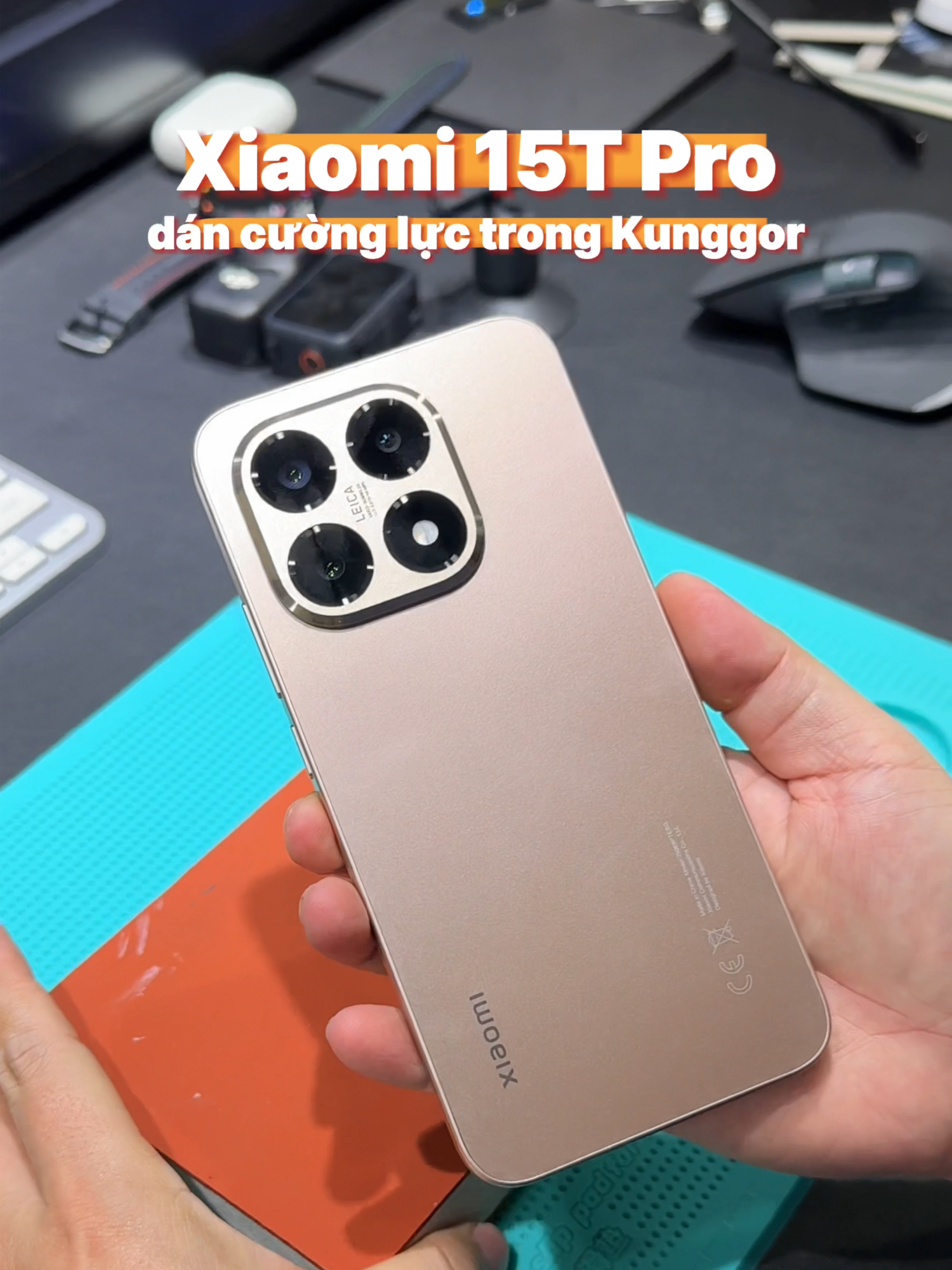 Xiaomi 15T Pro màu vàng Mocha, dán cường lực KungGor #xiaomi15tpro