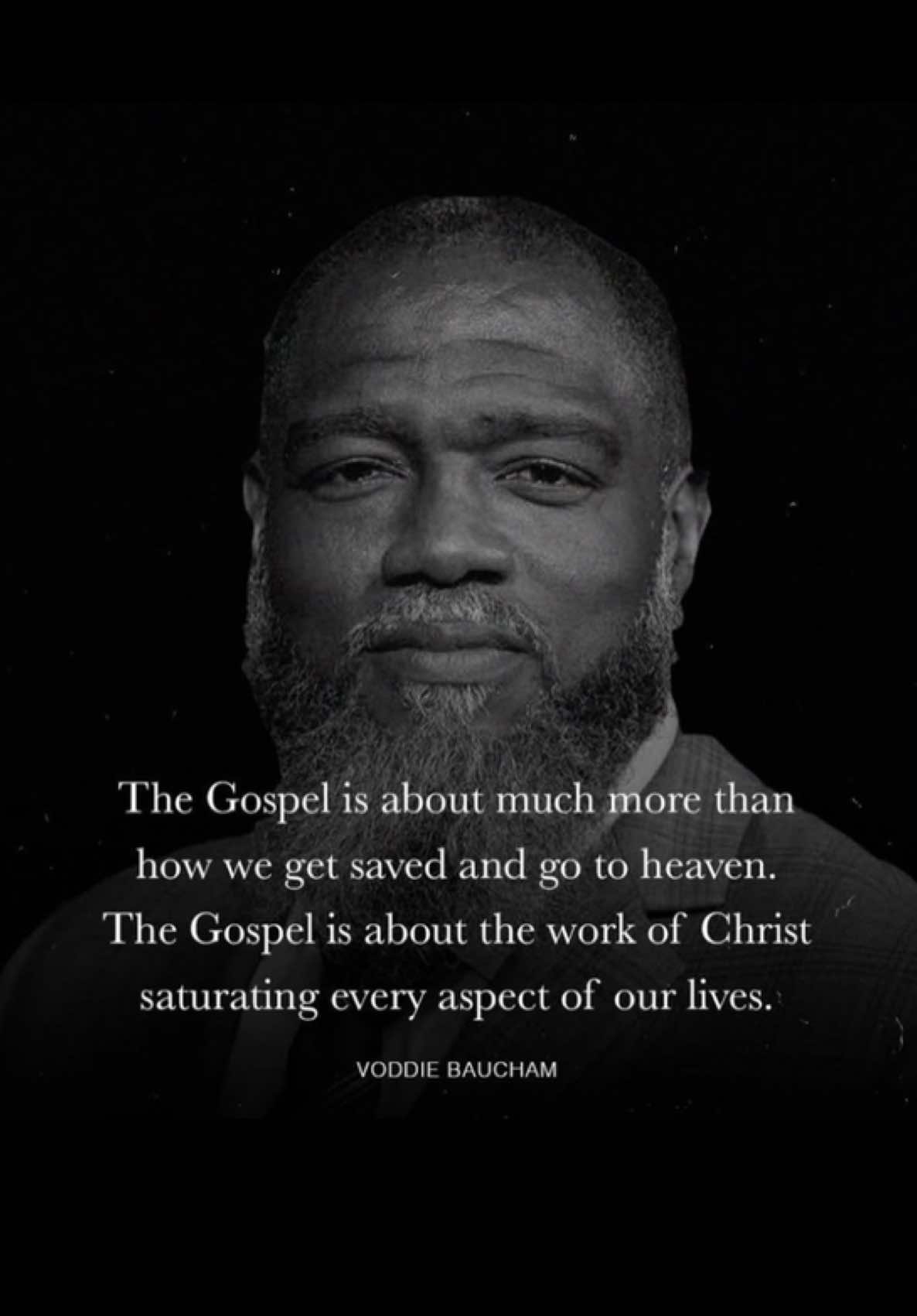 May we never get over the fact. #voddiebaucham #JesusSaves #Jesuslovesyou #fyp #foryoupage  Another faithful servant went Home. Rest in His glory Voddie Baucham.