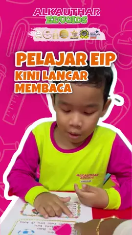 Pelajar EIP Aariz Anaqi kini lancar membaca. Alhamdullilah dengan izin Allah 🤲🏻 . Program EIP di AKE banyak membantu perkembangan Aariz menerusi aktiviti berterusan setiap hari.  . Jom sertai program EIP di AKE Seksyen 19, Shah Alam  Hubungi kami di talian 019.367.3197 atau 013.734.4131 #earlyintervention #taska #tadika #akeseksyen19 #alkauthareduqidsseksyen19 