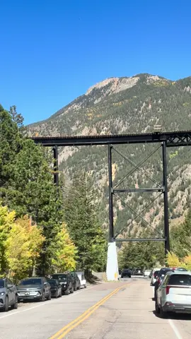 A steam locomotive crosses the high trestle on the Georgetown Loop Railroad. #georgetown #guanellapass #railfan