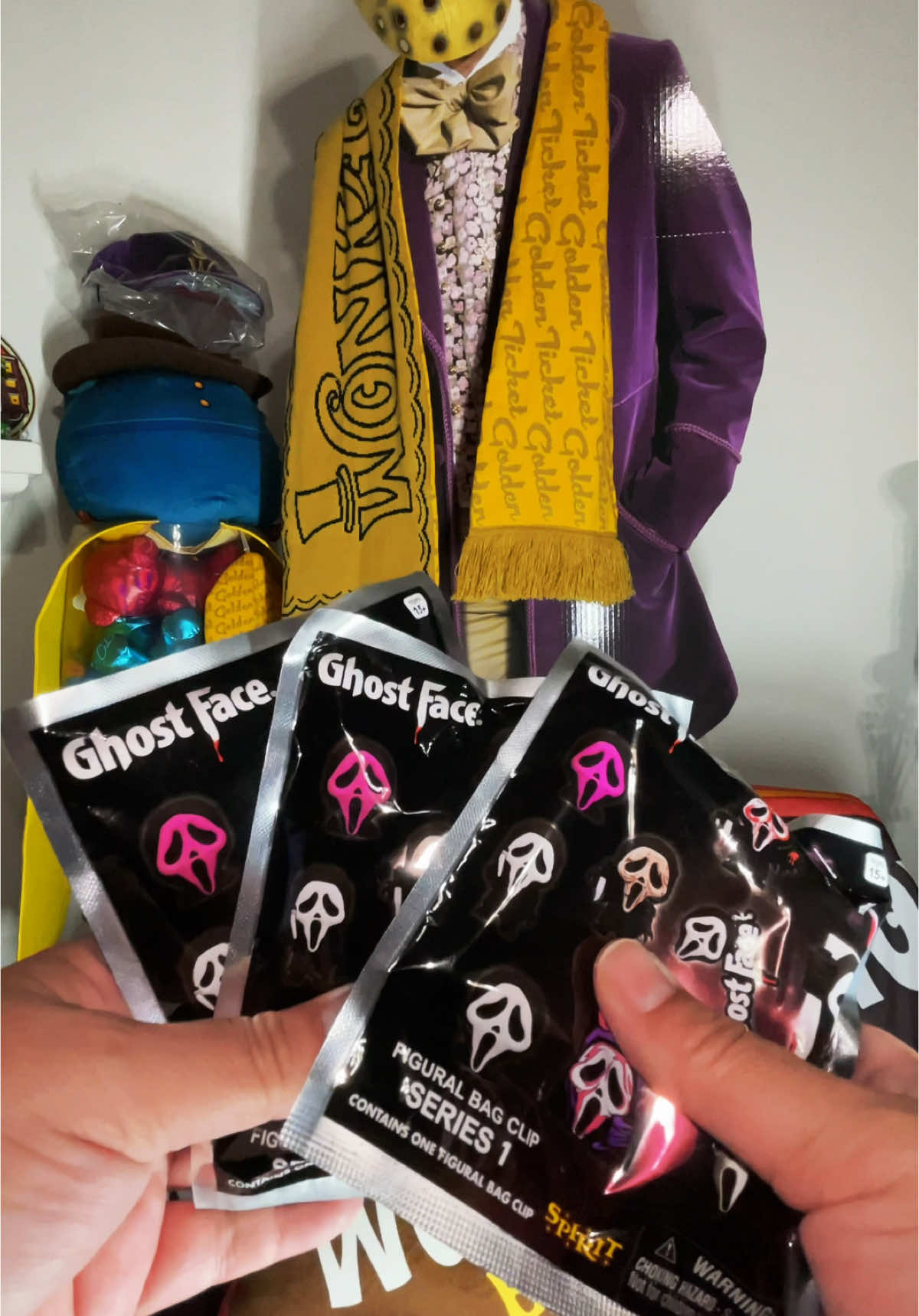 Another ghost face find at @Spirit Halloween #spirithalloween #ghostface #blindbag #bagclip 