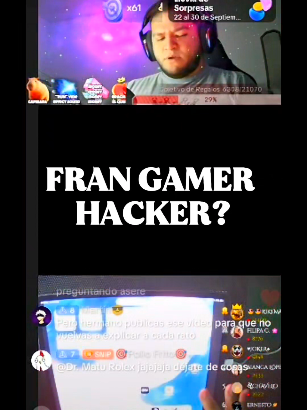 Este video lo subimos varios seguidores de la Comunidad de Fran Gamer para aclarar muchos puntos que algunos no saben y aunque sabemos que querrán desmentir este video (Porque si lo harán por vistas) igual aquí se los estamos mostrando, TENGAN EN CLARO QUE ESTO LO HICIMOS SIN EL CONCENTIMIENTO DE FRAN, Ya que un mismo seguidor lo grabó, recortó lo que grabó del directo de Fran y quiso hacer un resumen para que ustedes mismos aclaren sus dudas. Los que estamos con Fran desde hace mucho tiempo sabemos cuánto se ha dedicado a esto y los que somos recientes nos hemos dado la oportunidad de aprender de el y de sus tips para mejorar a Sniper y si, hemos aprendido mucho y seguiremos aprendiendo!  Yo Pachs doy por terminada esta difamación que le hacen a FranGamer, Ya que a pesar de que ha sido un buen jugador, también ha Sido una excelente persona, excelente ser humano, nos hace reír, llorar, jugar y compartir con el.  Sin mas nada que decir, TEAM FG 🎯🫶🏻 #callofduty #codm #sniper #callofdutymobile #FranGamer 