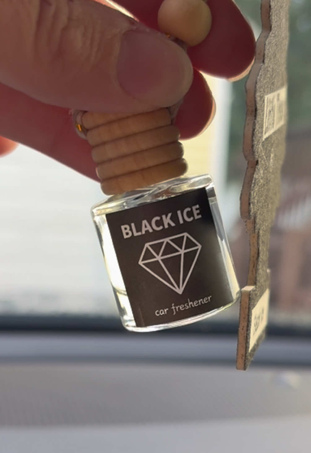 Ok I did get the vanilla too because I really wanted to try these things because they’re way cuter than the little trees, but black ice will always be my fav 😍 #blackice #airfreshener #carfreshener #cardecor #fallfreshness 