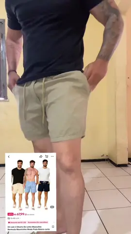 Kit com 3 Shorts de Linho Masculino – estilo mauricinho, leve e confortável. Modelagem curta, básica e versátil, ideal para praia, lazer e dias de verão. #modamasculina  #moda  #shorts  #shortmauricinho  #modaverao 