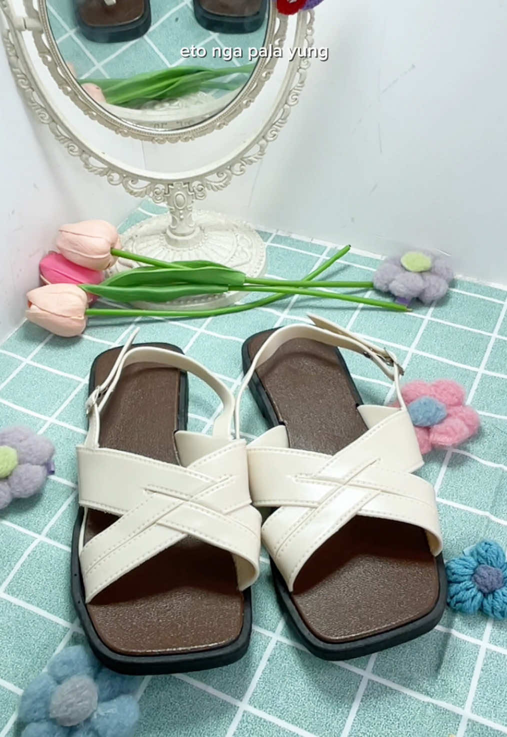 STOMPION Korean Sandals For Women 👡✨ Square Toe Elegant Slippers — Cross Strap Flat Sandals With Buckle For Stylish Comfort 💫 #koreansandals #summerslippers #elegantstyle #flatsandals #fyp 