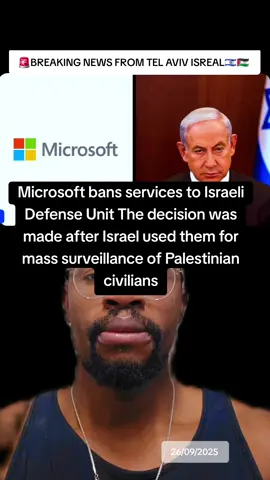 Microsoft bans services to Israeli Defense Unit  The decision was made after Israel used them for mass surveillance of Palestinian civilians #microsoft #isreal #TrendingNews #strikes #MiddleEastConflict 