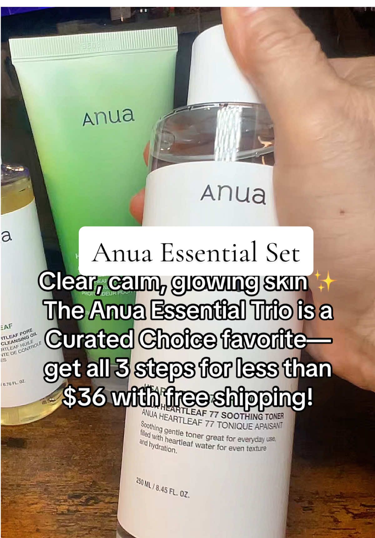 Struggling with clogged pores, irritation, or uneven skin? The Anua Essential Trio has you covered—oil cleanser, deep cleansing foam, and calming toner, all designed to gently clear, soothe, and hydrate. And the best part? It’s a Curated Choice pick, just under $36 with free shipping. Skincare that works AND saves you money! #anua #anuasuperbrandday #skincareroutine @anua_global 