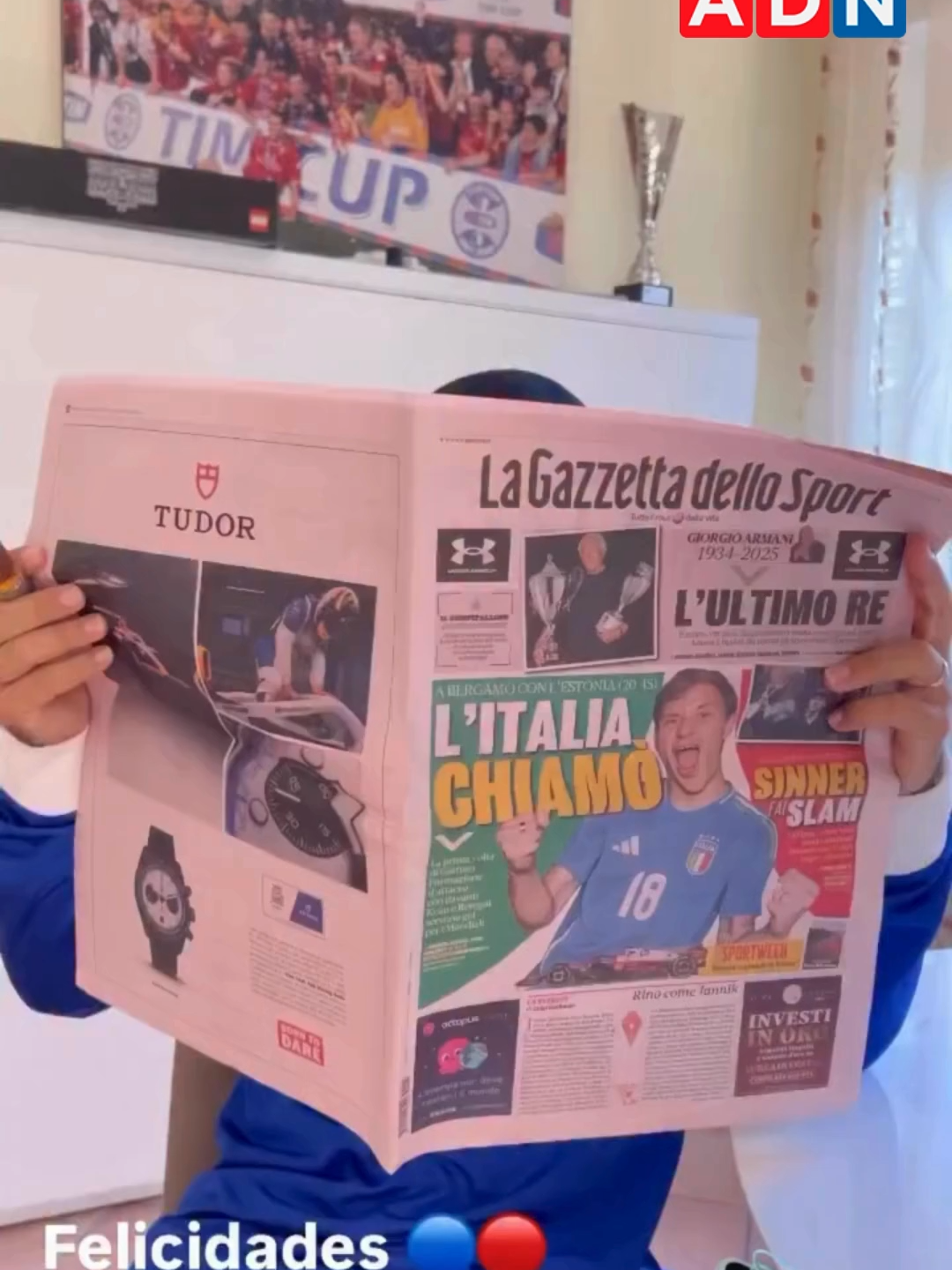 La U. de Chile subió este video de David Pizarro reaccionando a la victoria de los azules ayer por Copa Sudamericana. #udechile #udechile🔵🔴 #udechileoficial #chile #chilenos