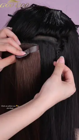 Wear it more firmly 👍🛍️🛍️#tiktokshoprestock #googoohair #fallfreshness #tiktokshopfalldealsforyou #clipinhairextensions 