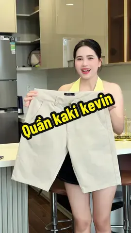 Quần kaki không nhăn #kieugialinh #quanshortnam #quankaki 