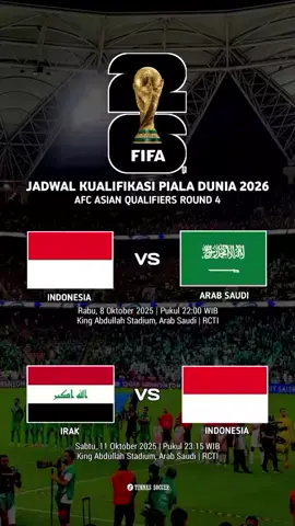 Jadwal Timnas Indonesia Kualifikasi Piala Dunia 2026 Round 4 #jadwaltimnasindonesia #jadwaltimnas #round4 #timnassoccer 