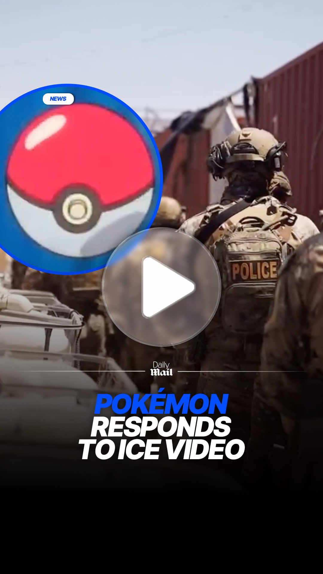 Pokémon have responded to the US government's use of their theme song in a video show ICE raids. 'Pokémon Theme' (aka 'Gotta catch ’em all!') was used without Pokémon's permission according to the company, as was footage from an anime TV show. Pokemon Company International released a statement saying was 'not involved in the creation or distribution.' #pokemon #ice #news #america 