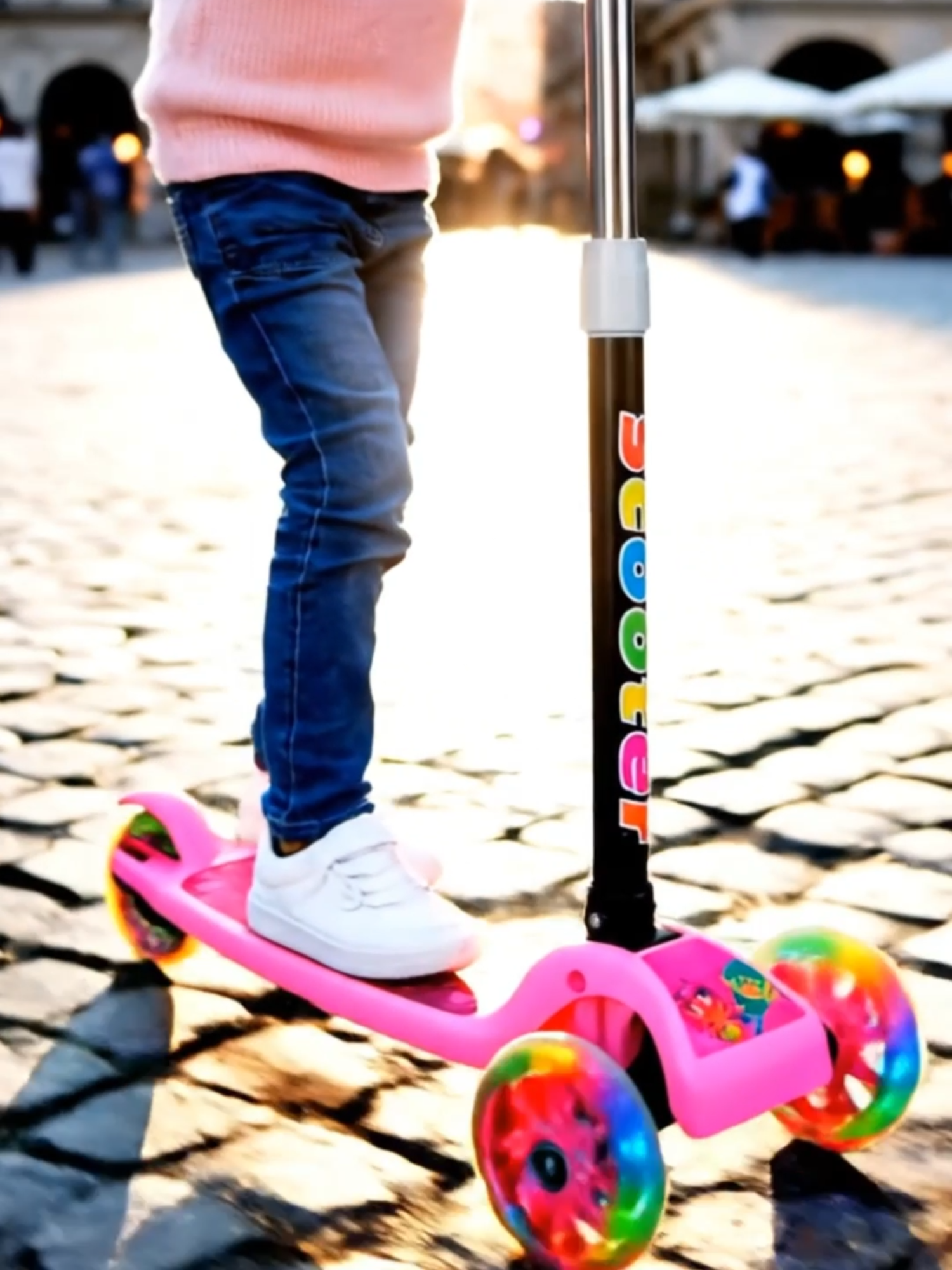 Dia das crianças chegando e aqui ja tem o brinquedo perfeito Patinete infantil 3 rodas com led ajustável scooter dobrável menino menina #patinete #diadascrianças #criança #brinquedo #presente