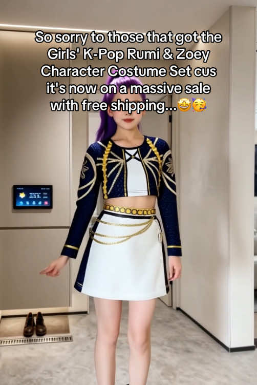 Girls' K-Pop Rumi & Zoey Character Costume Set