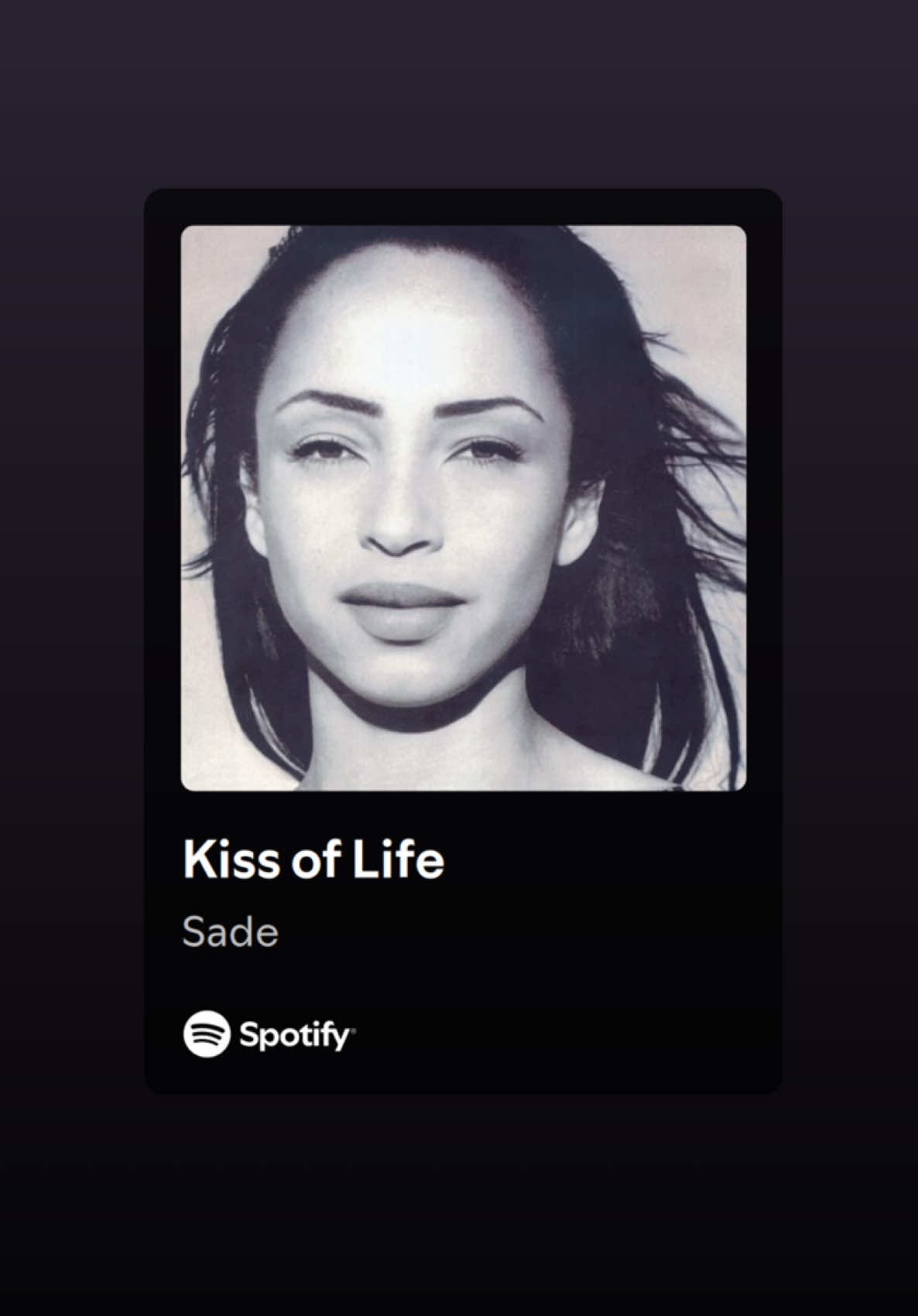 kiss of life 💆🏼‍♀️ #sade #fyp #lyric 