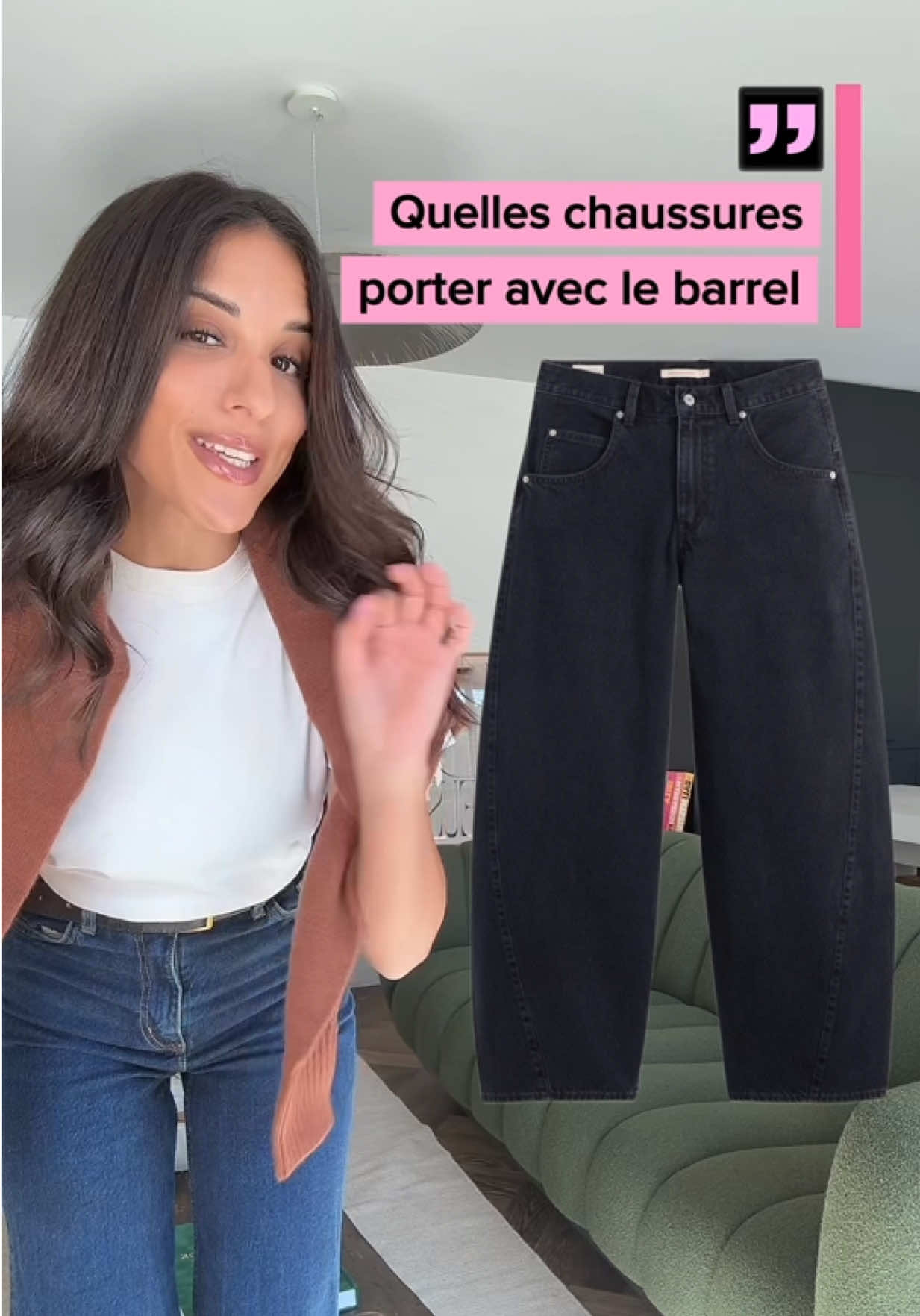 Les chaussures a absolument éviter avec le jean barrel et celles qui vont parfaitement avec ✨ _________ #fashion #fashiontok #fashiontips #fashionhacks #barreljeans 