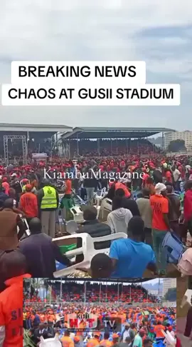 Breaking news: Chaos at Gusii stadium where ODM Party held a meeting to celebrate 20 years  #fyp #gusiistadium #odmat20 #odm #simbaarati 