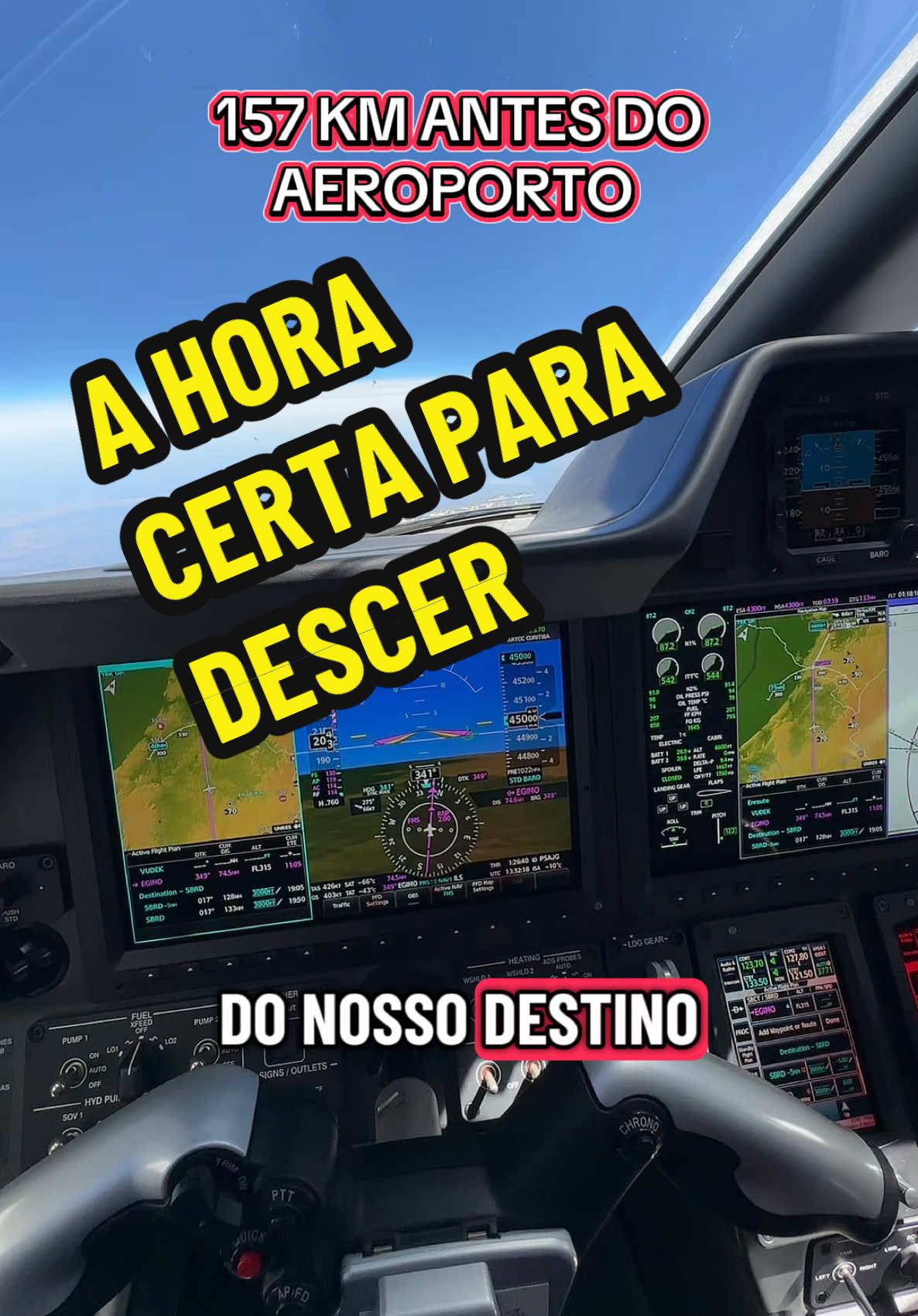 Iniciando a descida de 45 mil pés para o pouso em um aeroporto ! #aviation #aviationlovers #captain #aviationdaily #flying 