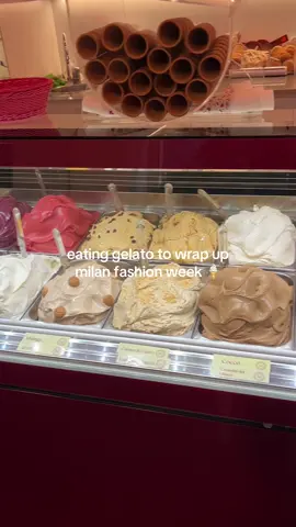 our daily steps calculations have resulted in this being a well earnt treat 😭 #gelato #milan #milanfashionweek #model #modellife 