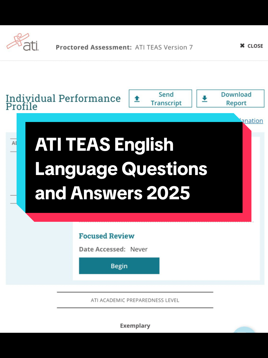 ATI TEAS English Language Questions and Answers 2025. #nursingstudent #atiexam #ati #teas7 #teas 