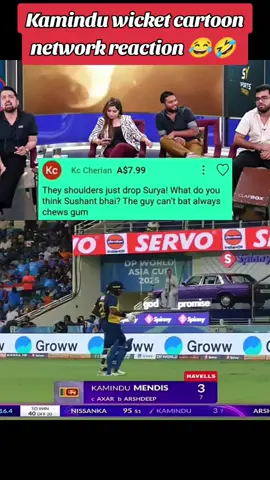 Kamindu wicket cartoon network reaction 😂🤣#foryou #viral #fyppppppppppppppppppppppp #asiacup2025🏆🏏🏆🏆 #foryoupage❤️❤️ 