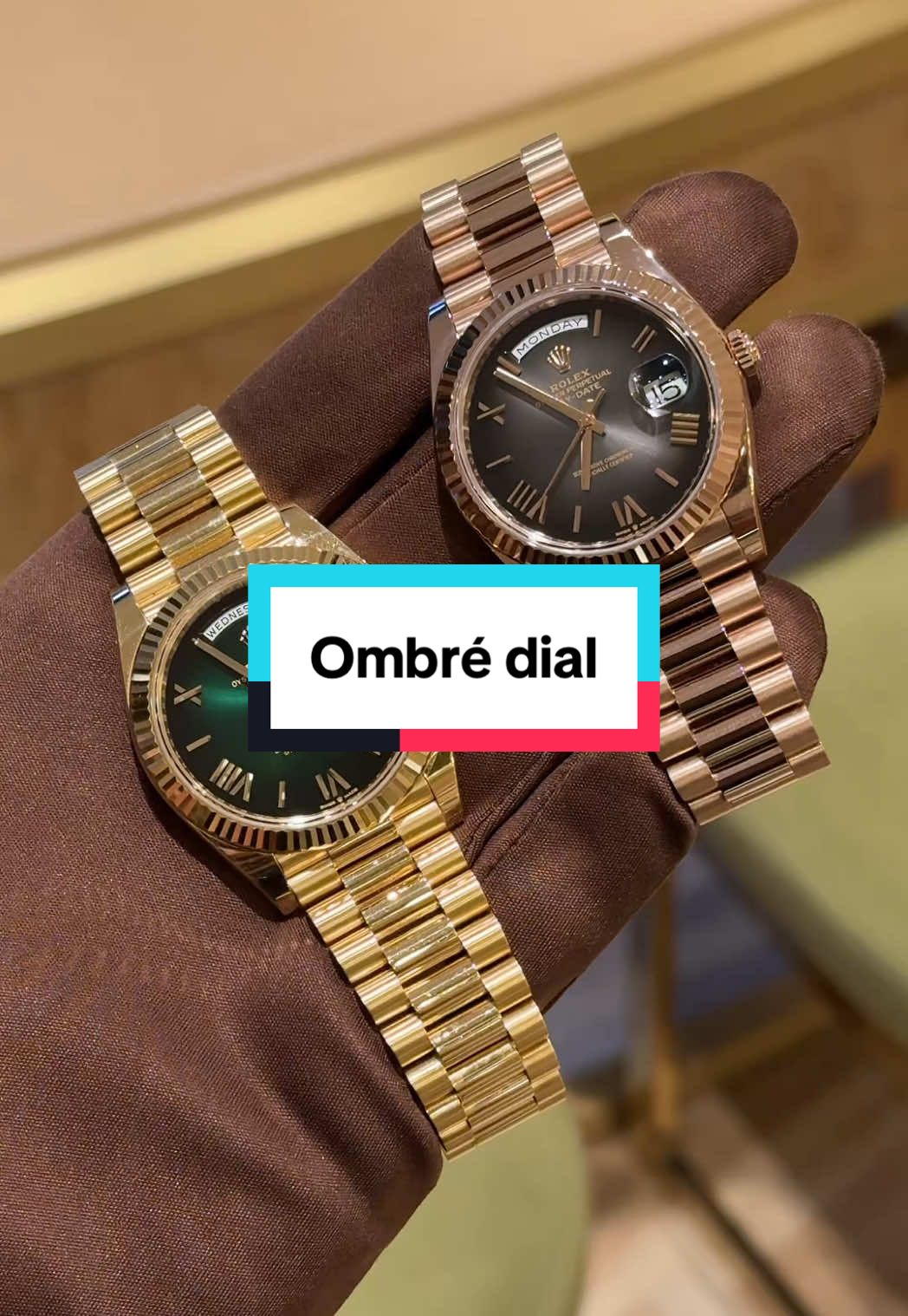 Which Ombré ? 🟢YG Day-Date 40 ‘Green Ombre’ 228238 💨RG Day-Date 40 ‘Oscars dial’ 228235 We’re here to support you at every stage of your purchase journey, making it more enjoyable, affordable, and hassle free. Take advantage of our flexible finance options, including both interest-free and interest-bearing plans, allowing you to spread the cost over 6 to 60 months. Visit us in-store or shop online: 📍 219 High Street, Epping, CM16 4BL 💻 luxewatches.co.uk 📞 0203 397 1596 #LuxeWatches