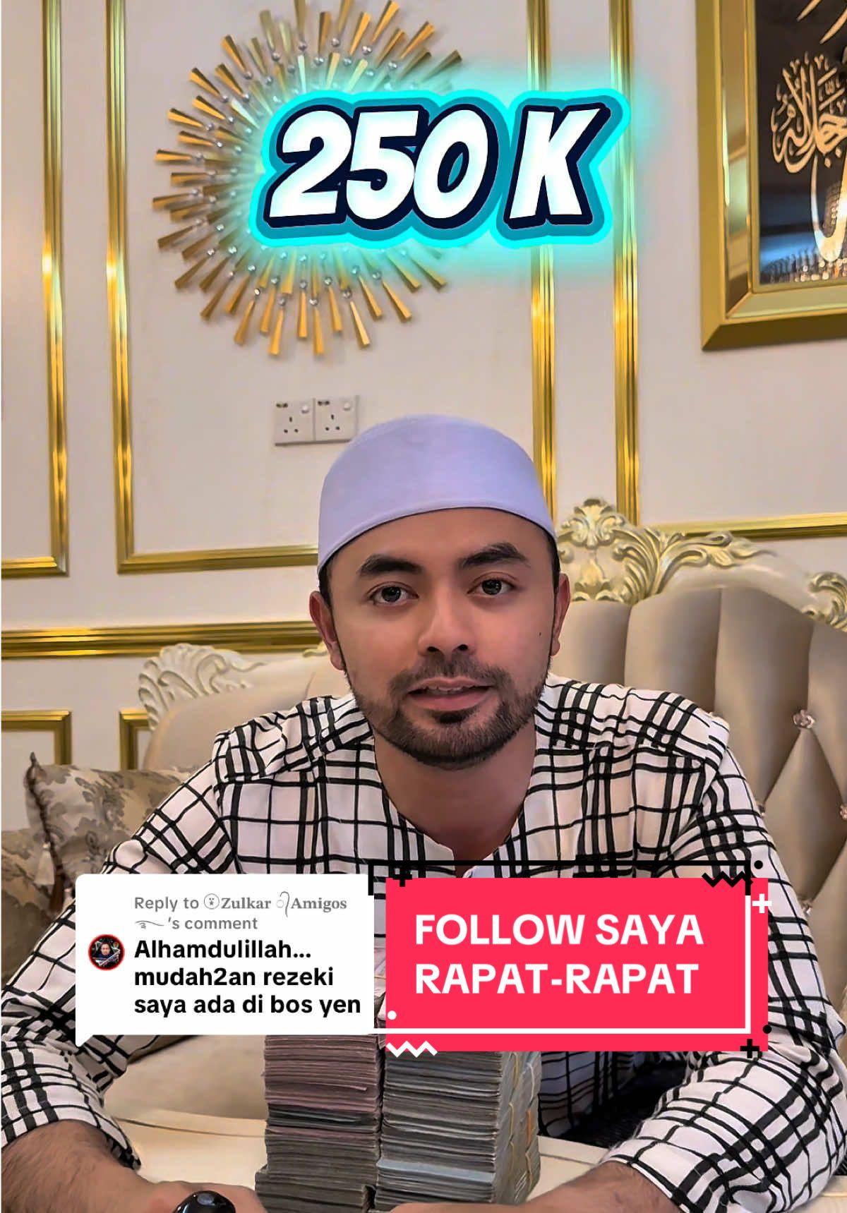 Replying to @⍣⃝𝐙𝐮𝐥𝐤𝐚𝐫 ᭄𝐀𝐦𝐢𝐠𝐨𝐬 ࿐ Allah maha mendengar,maha pengasih,pemurah😊Allah mengikut sangkaan hambanya🤲🏻#pestakongsiirezeki #kongsibersama #follower #bossyeen 