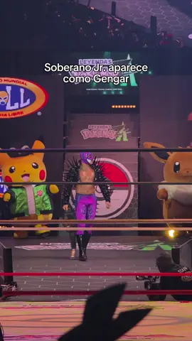 Soberano Jr. como Gengar en el evento de #PokemonLeyendasZA y el Consejo Mundial de Lucha Libre 💜 #pokemon #gengar #PokemonLegends #pokemonlegendsza @pokemoncompanylatamtest @Lucha Libre CMLL @soberano jr 