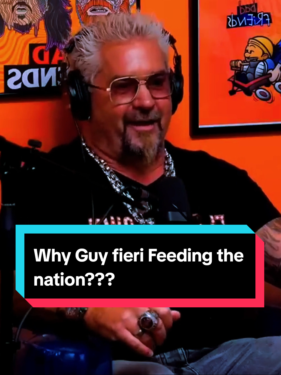 Guy fieri isn't just on TV he's feeding the nation #bobbylee #badfriendspodcast #guyfieri #viralclip #andrew 