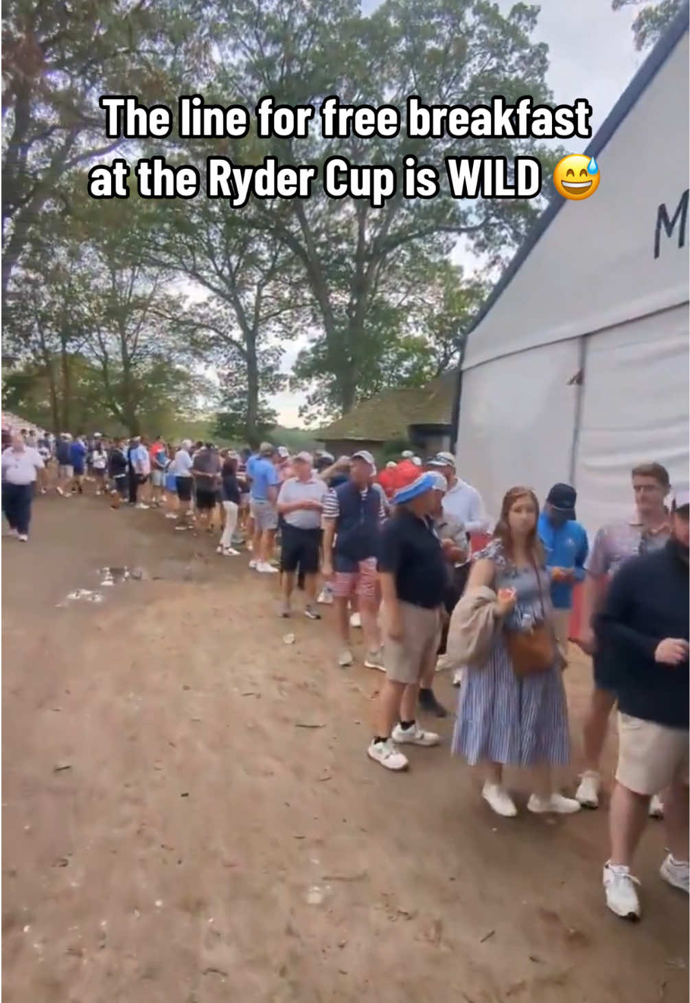 You waiting in this line? 😦 (via _DavidRumsey/X) #golf #golftiktok #RyderCup