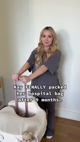 I bet we are using this bag in a few days! 😂😳 backstory ::: Kay is so close to having bug. She has been using so many signs that she had just before she went into labor with Ellie, so she thinks it will happen soon! One thing she has been putting off is her hospital bag, and now it’s finally done! She said that she decided to pack everything in pink, and that ended being so cute! She opened the bag to show me and she legit has pink everything! 😂 I can’t wait to meet bug, and hope Kay is right about her coming soon! ❤️😊 #kayandtayofficial #couples #relationships #pregnant #postpartum 