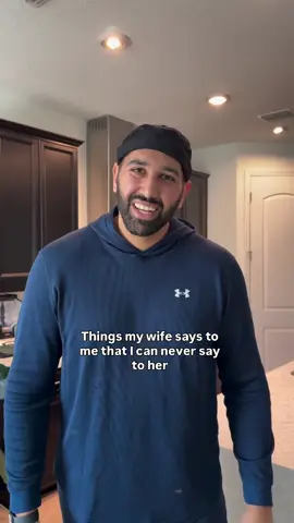 Things my wife says to me that I can never say to her 😅 #husbandwife #relatable #marriedlife #wifelife #couples 